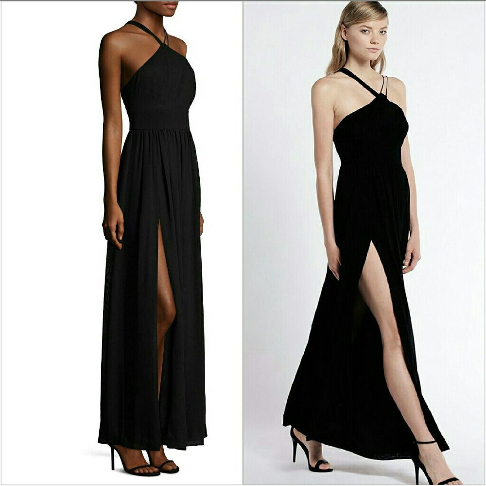 Stylestalker Black Halter Maxi Dress